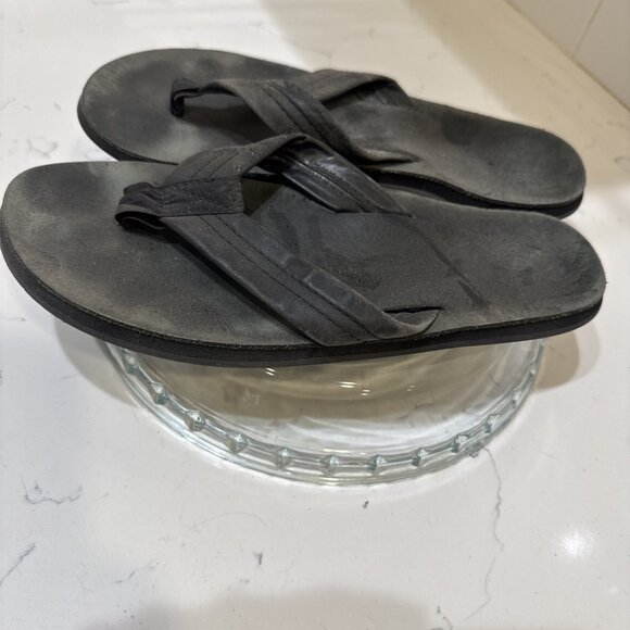 Man Rainbow Leather Single Layer Wide Strap with Arch Black Size: 9.5-10.5 - Picture 2 of 10